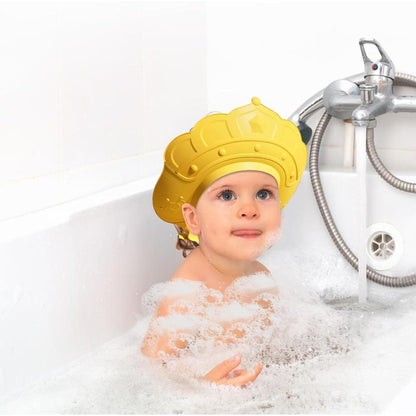 Casca de Dus, Previne Scurgerea Apei si Samponului pe Fata, 0-12 Ani, Ajustabila, din TPE+PP, 20 x 23 cm, Model Coroana