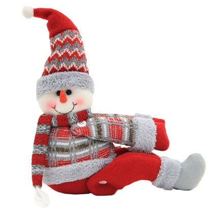 Clema pentru Perdea si Draperii, Model Om de Zapada, din Panza, Prindere din Velcro, 46 x 14 cm, Multicolor