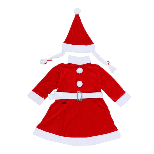 Costum Craciunita Fata, 1-3 ani, 3 piese, Catifea