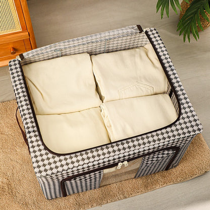 Cutie de Depozitare Pliabila, Cu fermoar, 66 L, Textile, 50x40x33 cm, Design Zebra