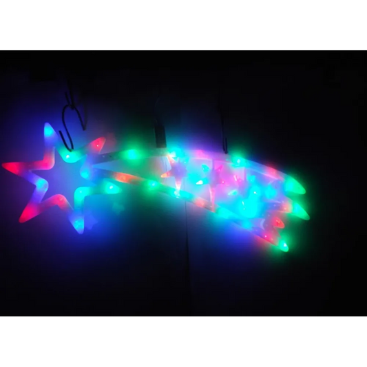 Decoratiune de Craciun , Cometa Cu Stea, Multicolor,LED, 75x30CM