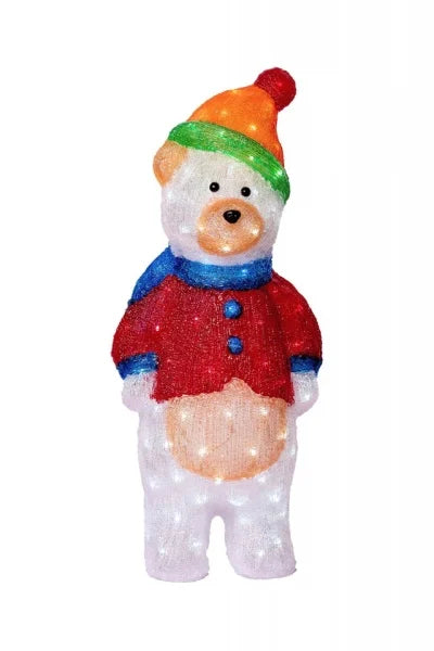 Decoratiune luminoasa pentru exterior, Ursulet, 80cm