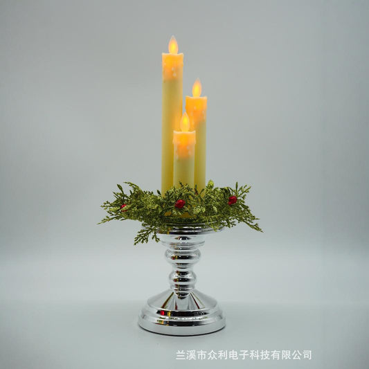 Lumanare Decorativa pentru Craciun,35x10cm,cu Efect Flacara