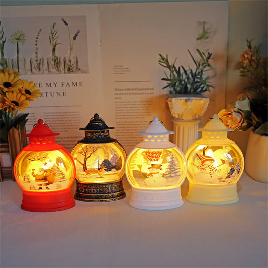 Decoratiune de Craciun, Felinar Led, 8x12cm, Diverse Culori