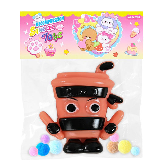 Jucarie Antistres Squishy,  Model Cappuccino Assassino, cu Revenire Lenta, din TPR, 12 x 11 x 3 cm