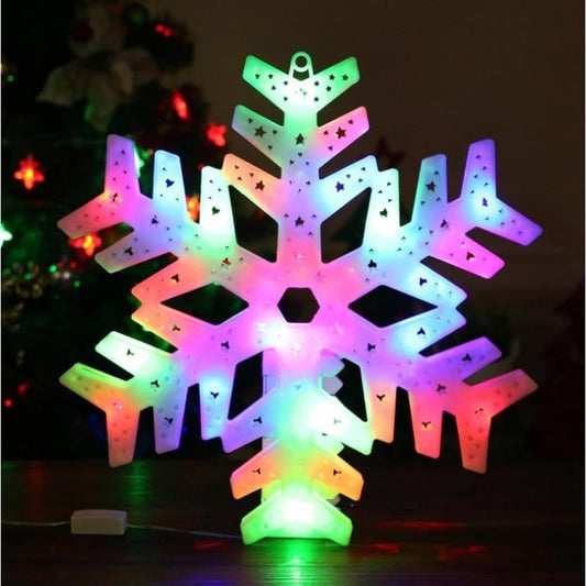 Decoratiune de Craciun, Fulg De Zapada, Multicolor, LED, 40x40CM