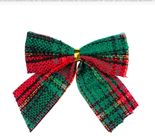 Set 6 Fundite in Carouri de Craciun Rosii Verzi  7x9 Cm