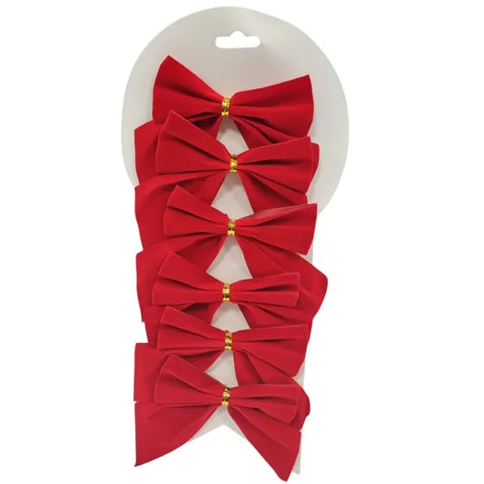 Decoratiune de Craciun Funda material catifea 6/buc pe folie 8 x 9 cm