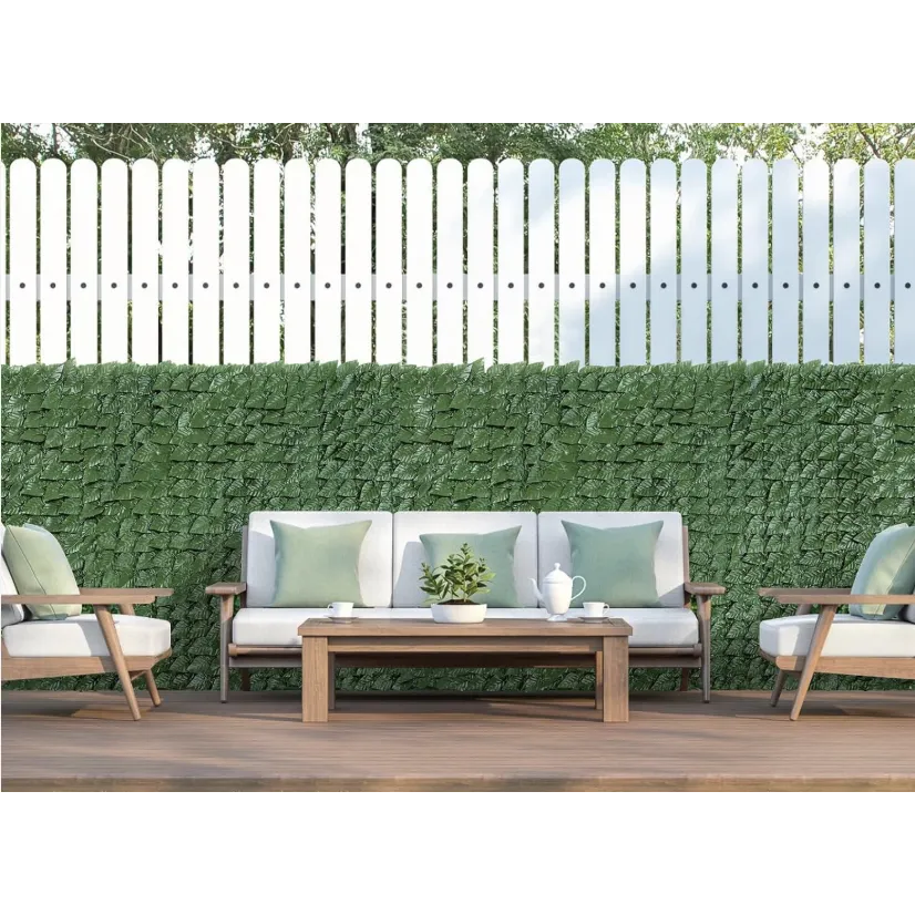 GARD ARTIFICIAL VERDE CU FRUNZE DESE 300X100 CM
