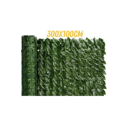 GARD ARTIFICIAL VERDE CU FRUNZE DESE 300X100 CM