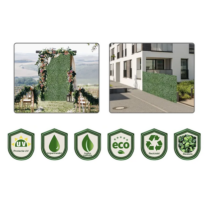 GARD ARTIFICIAL VERDE CU FRUNZE DESE 300X100 CM