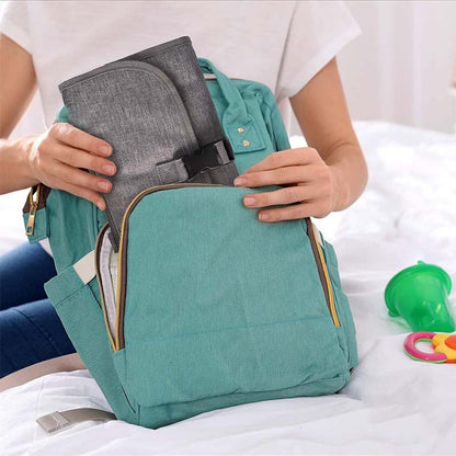 Geanta Multifunctionala,  Tip Aleza de Schimbat Scutece, Impermeabila, din Panza Oxford, cu Buzunare, Usor de Agatat, 30 x 20 cm