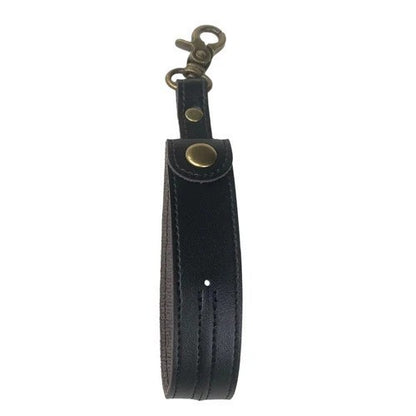 Husa de Depozitare pentru Kendama, din Piele Ecologica, Catarama cu Agatare pentru Transportare, Model Breloc Simplu, 19.5 x 2.5 cm, Negru
