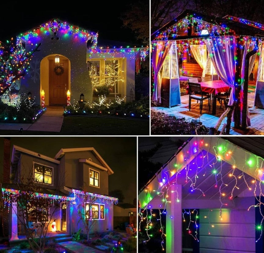 Instalatie exterior, turturi cu FLASH, 25 metri, 500 LED