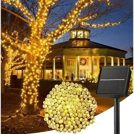 Instalatie lumisoasa solara de exterior, 200 led, 22 M