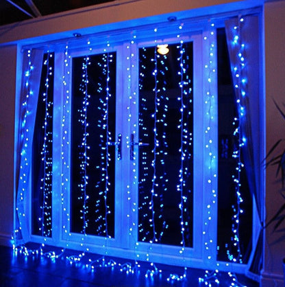 Instalatie de Craciun tip perdea 3 m x 3 m, 400 LED, Alb cald