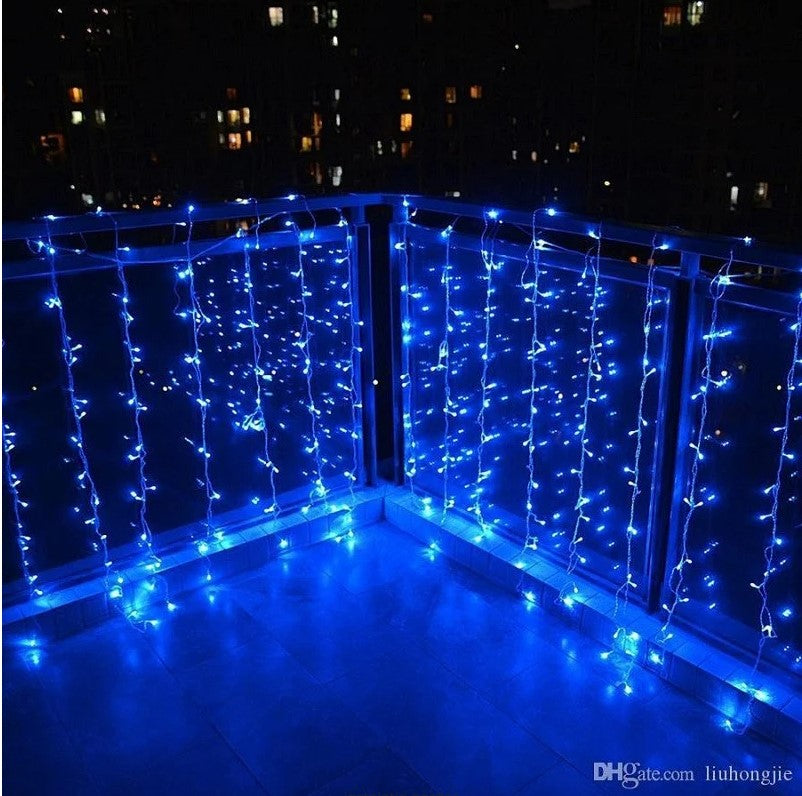 Instalatie de Craciun tip perdea 3 m x 3 m, 400 LED, Alb cald