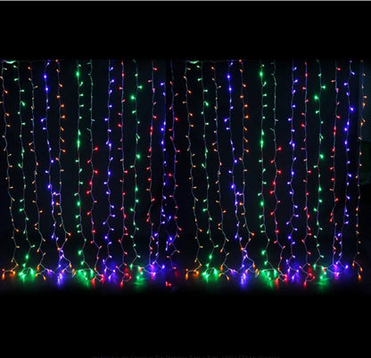 Instalatie de Craciun tip perdea 3 m x 3 m, 400 LED, Alb cald