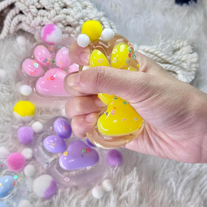 Jucarie Antistres Squishy, cu Revenire Lenta, Labuta de Pisica Pufoasa, 7.5 cm