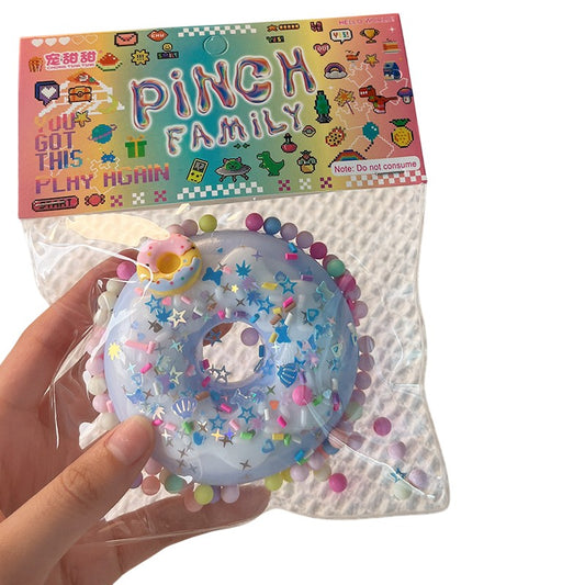 Jucarie Antistres Squishy, cu Revenire Lenta, Squeeze Pinch Family, Model Gogoasa, 6x6 cm, 99g