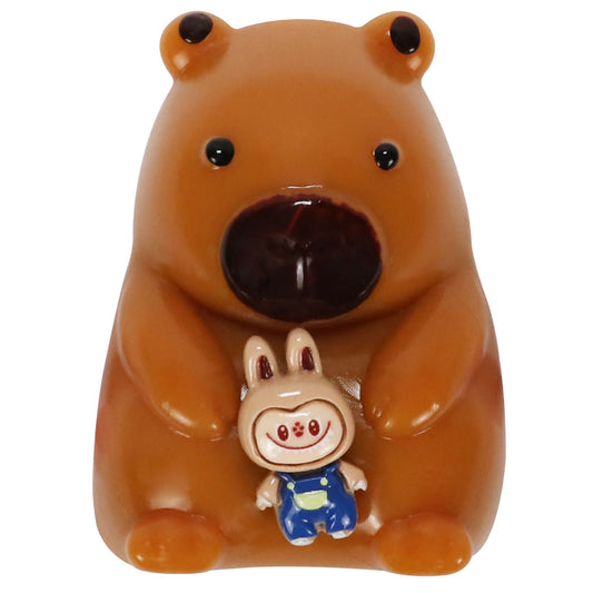 Jucarie Antistres Squishy, cu Revenire Lenta, Squeeze Pinch Family, Model Urs, 4.5 x 7.2 cm