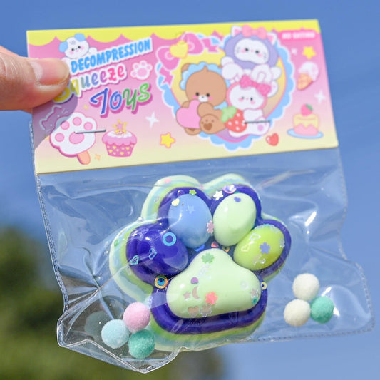 Jucarie Antistres Squishy,cu Revenire Lenta, Squeeze Toys, Model Cat Paw, 12.5x10.5 cm, 220g, +3 Ani, din TPR