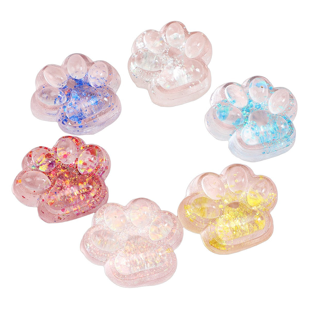 Jucarie Antistres Squishy,  Labuta de Pisica Pufoasa, cu Revenire Lenta, 7 x 6.5 cm