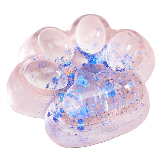 Jucarie Antistres Squishy,  Labuta de Pisica Pufoasa, cu Revenire Lenta, 7 x 6.5 cm