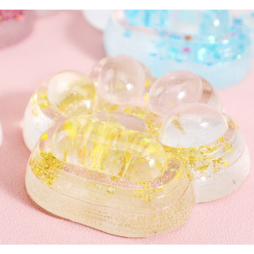 Jucarie Antistres Squishy,  Labuta de Pisica Pufoasa, cu Revenire Lenta, 7 x 6.5 cm