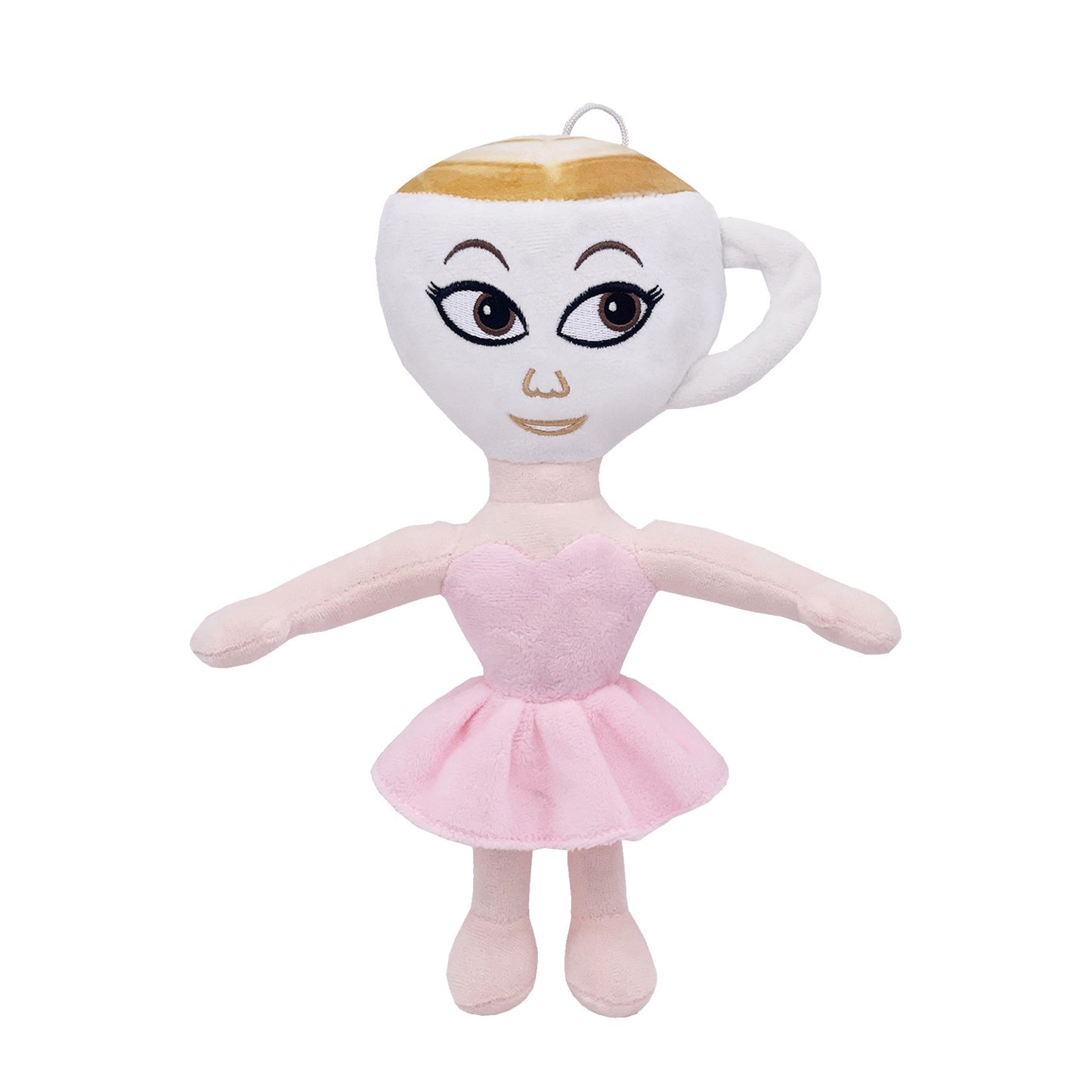 Ballerina Cappuccina de Plus, Jucarie Moale pentru Copii, 30 x 20 cm, Roz