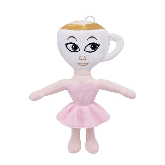 Ballerina Cappuccina de Plus, Jucarie Moale pentru Copii, 30 x 20 cm, Roz