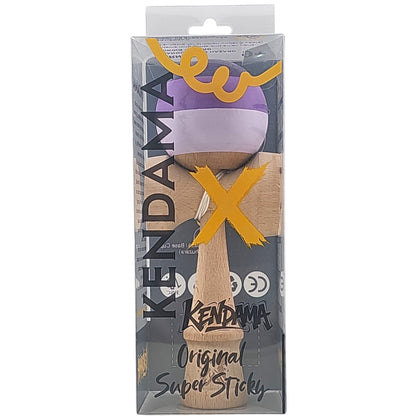 Kendama X Originala, Profesionala, Super Sticky din Lemn, 18 cm, Purpuriu/Mov/Lila