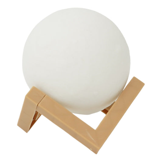 Lampa de veghe in forma de luna 3D Moon Light, alb cald alimentare baterii, fara acumulator, stand din plastic inclus, 8 cm,