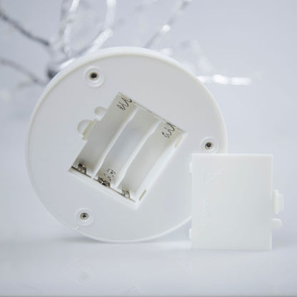 Lampa de veghe LED cu baterii si USB, Model Copac din cupru, Alb cald