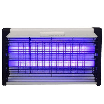 Lampa Electrica Anti Insecte, Lumina Neon, 2 tuburi cu putere de 20W, Suspensie Perete, Carcasa din Plastic Metalica, 39 x 25 x 6 cm, Alb