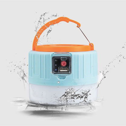 Lampa Portabila, Incarcare Solara + USB, Afisaj Inteligent al Bateriei, Raza de Actiune 32 mp, 6x9x11 cm, 3 Moduri, Alb