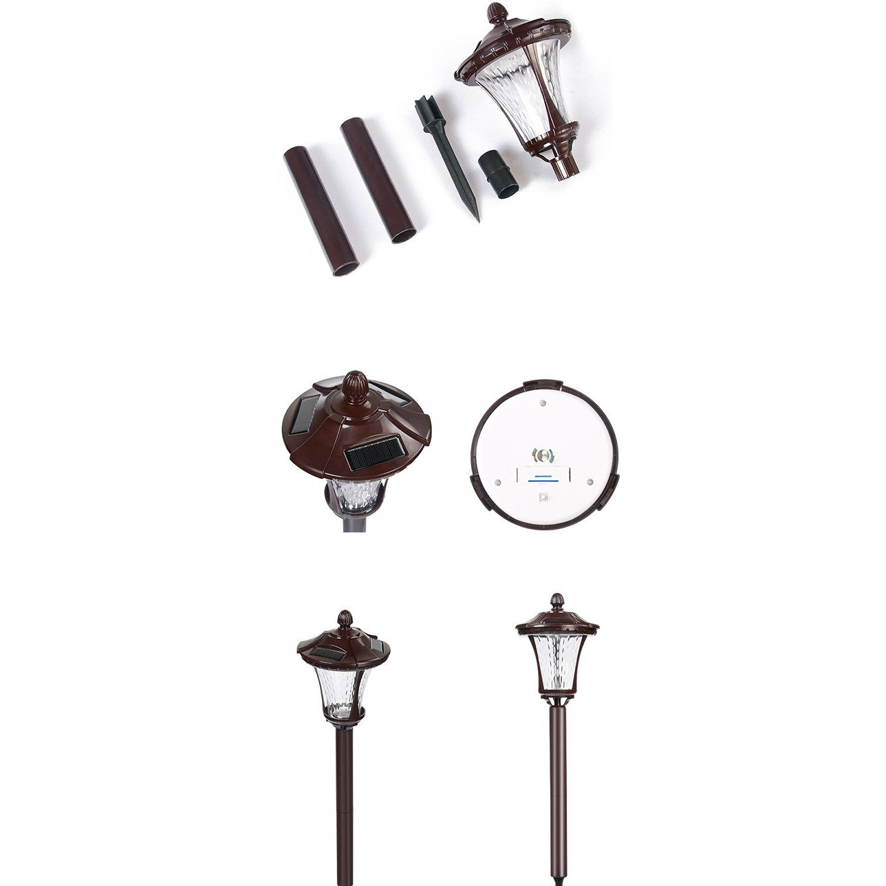 Lampa solara cu prindere in pamant, inaltime 65 cm, Alb Rece