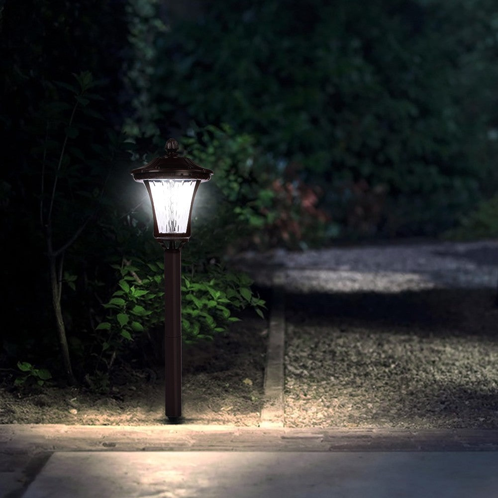 Lampa solara cu prindere in pamant, inaltime 65 cm, Alb Rece
