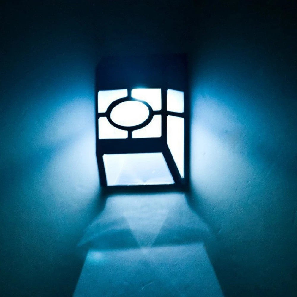 Lampa solara cu senzor Geometric, IP65, Lumina Alb rece