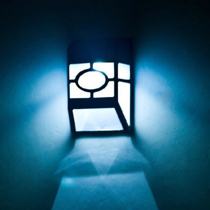 Lampa solara cu senzor Geometric, IP65, Lumina Alb rece