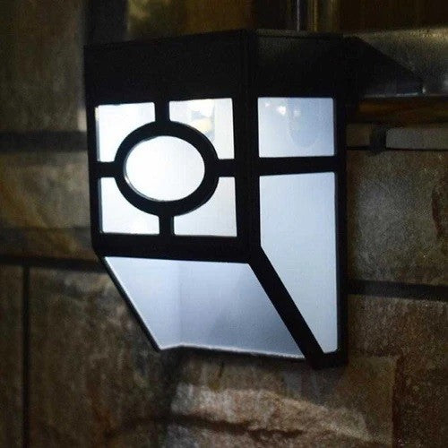 Lampa solara cu senzor Geometric, IP65, Lumina Alb rece