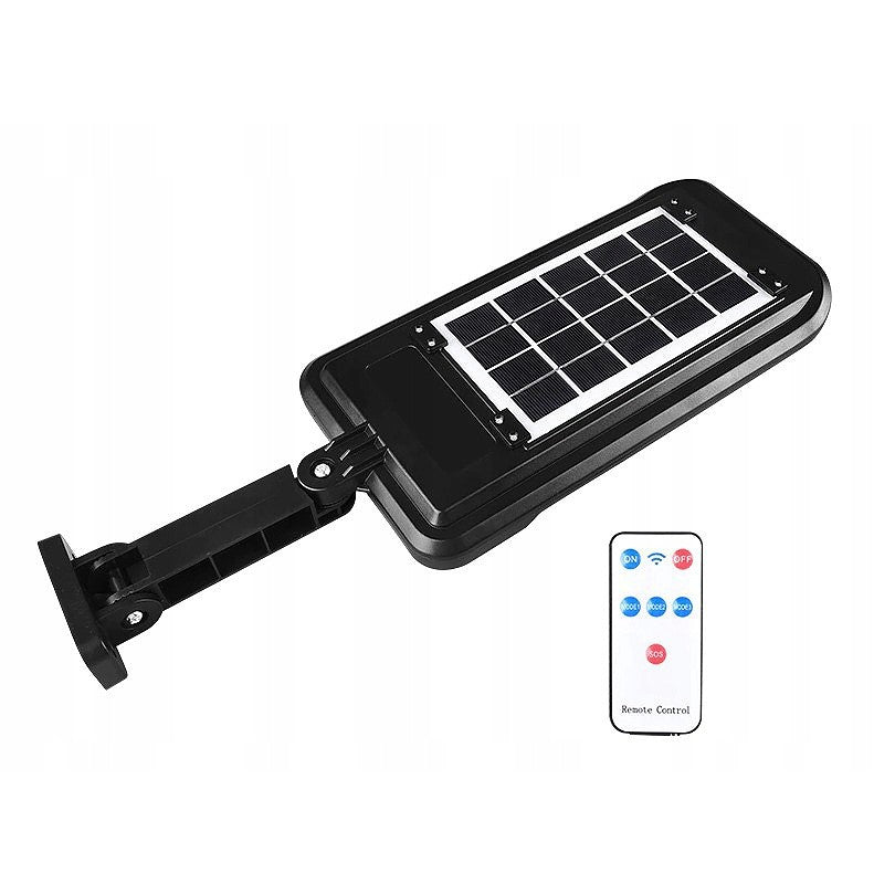 Lampa Solara De Exterior LED, 36 cm x 11.5 cm, kit montare inclus, 2880 Lumeni 120 COB LED 24 W - echivalent 192 W bec incadescent, IP65, Senzor de Miscare, 3 moduri de iluminare, Senzor de Lumina, 10 Grile, Alb Rece