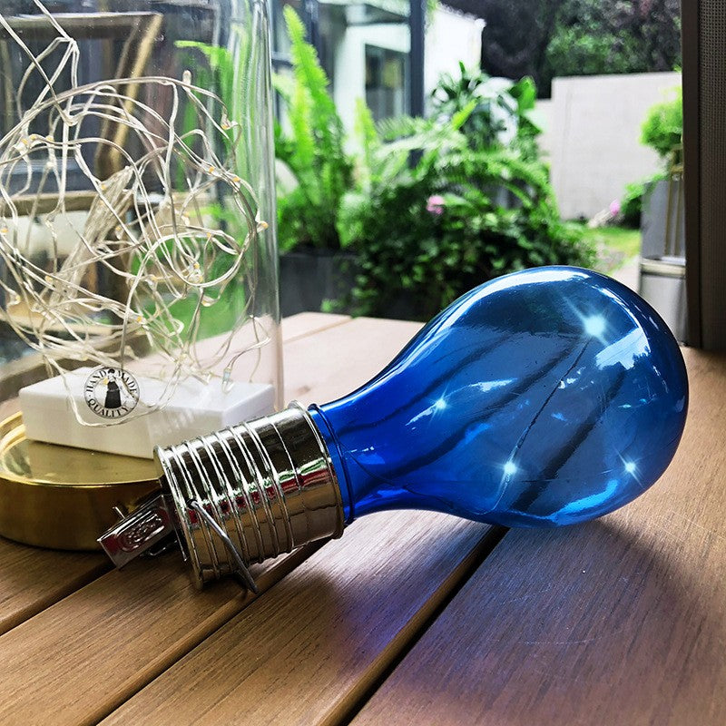 Lampa Solara LED Decorativa sub forma de Bulb, pentru exterior, suspendata, IP65, Ultron Transparent