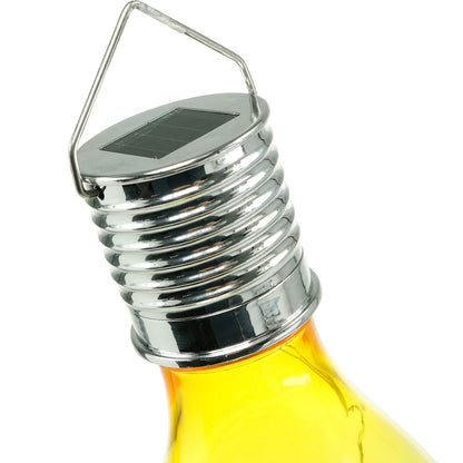 Lampa Solara LED Decorativa sub forma de Bulb, pentru exterior, suspendata, IP65, Ultron Transparent