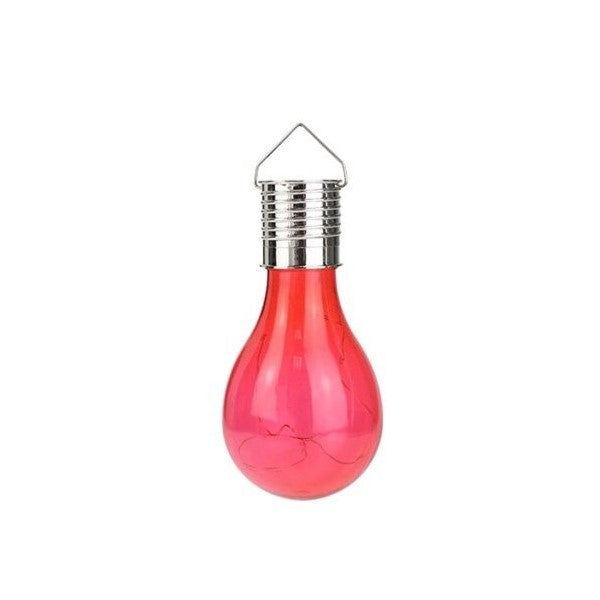 Lampa Solara LED Decorativa sub forma de Bulb, pentru exterior, suspendata, IP65, Ultron Transparent