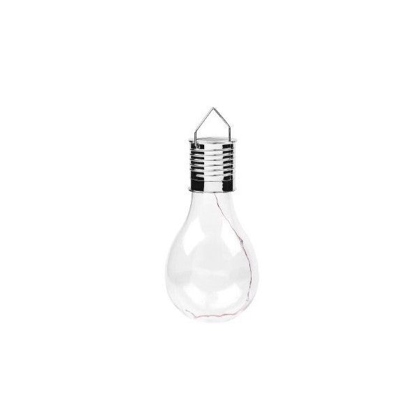 Lampa Solara LED Decorativa sub forma de Bulb, pentru exterior, suspendata, IP65, Ultron Transparent