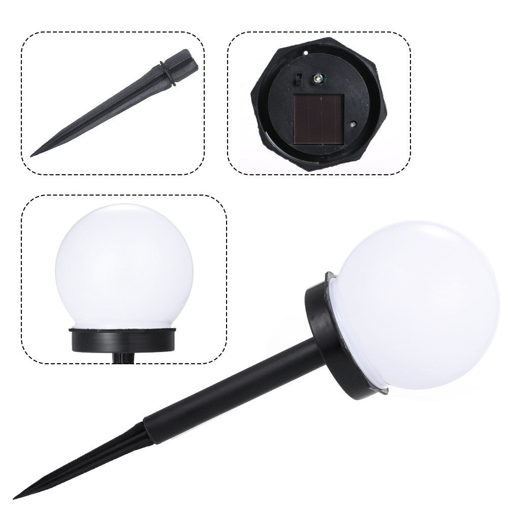 Lampa solara LED, Sferica, Tip Glob, Diametru 10 cm, Alb cald