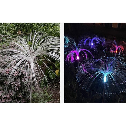 Lampa solara LED tip Meduza, inaltime 90 cm, Pentru gradina