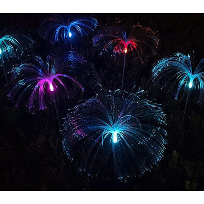 Lampa solara LED tip Meduza, inaltime 90 cm, Pentru gradina
