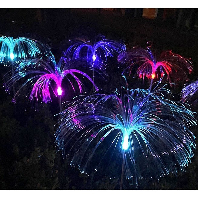 Lampa solara LED tip Meduza, inaltime 90 cm, Pentru gradina